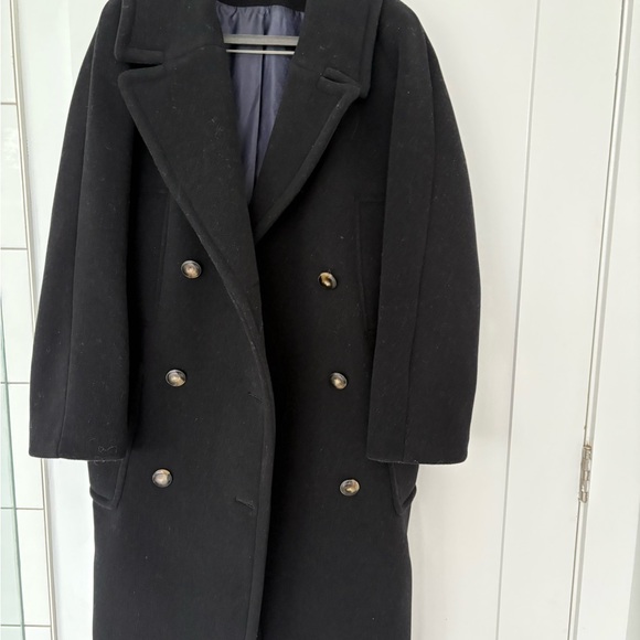 Sezane Jackets & Blazers - Sézane Black Double-Breasted Coat size 42